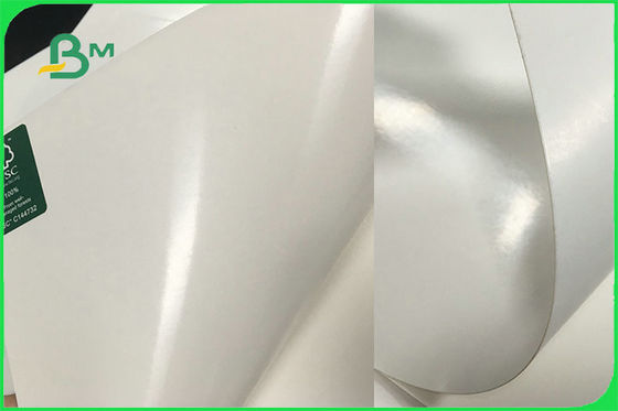 FSC FDA สีขาวอาหารปลอดภัย FBB คณะกรรมการ 15 กรัม PE เคลือบกระดาษสำหรับทำถ้วยที่กำหนดเอง