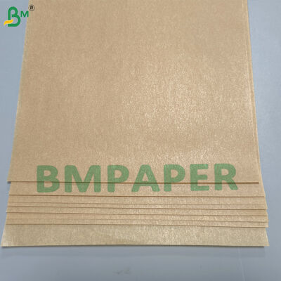 กระดาษอาหารเคลือบซิลิโคนสองด้าน ทนต่อความร้อน 40 Gsm ขาวน้ําตาล