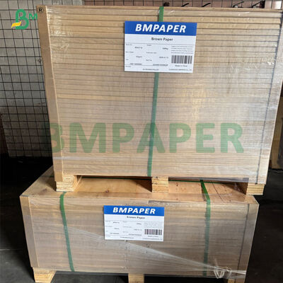 กระดาษคราฟท์เคลือบ PE สีน้ำตาลต้านทานการพับได้ดีสำหรับบรรจุภัณฑ์อาหาร