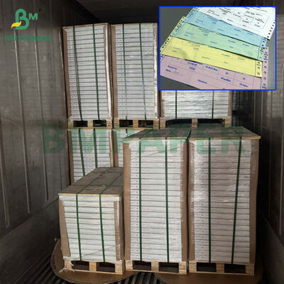 กระดาษ NCR ขนาด 65 กรัม 3 ชั้น ขาวด้านบน สีกลาง สําหรับชําระเงินหลายสําเนา 8.5 X 11 นิ้ว