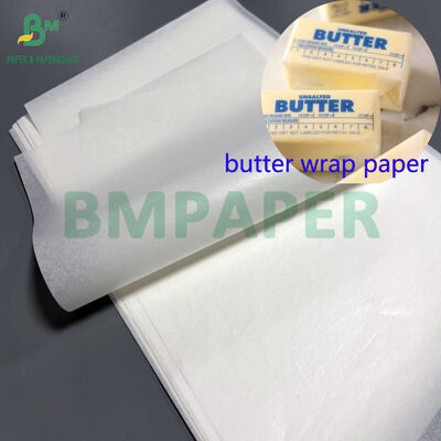 กระดาษห่อเนย 40gsm 50gsm 100% กันไขมัน สำหรับบรรจุเนย ขนาด 12 x 12 นิ้ว
